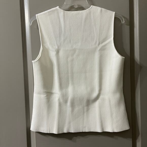Pretty Cream Macy's Bar III Plus Ribbed Tank Top NWT Size 1X - Picture 4 of 9